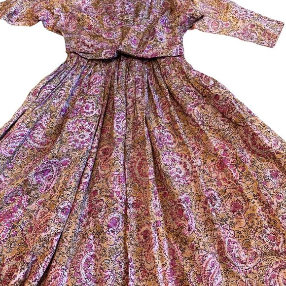 Jerry Gilden Spectator Floral Print Vintage Retro Dress 1950s Size Small Women's - Picture 6 of 11
